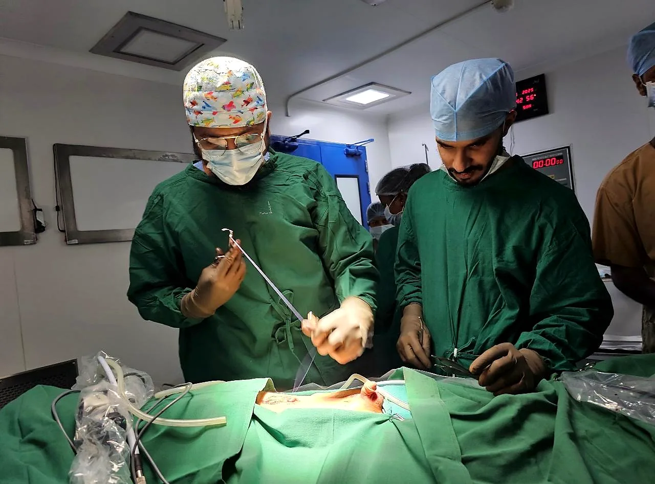 Surgeon Dr Hussain Kotawala Operating Moment